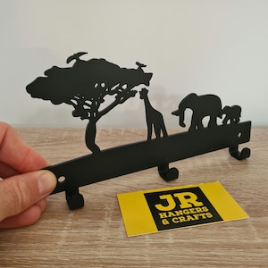 Jungle Safari Elephant Giraffe Key,Coat,Door, Towel, Dog Lead/Leash, Hanger,Holder,Rack, Hook- Wall Mounted