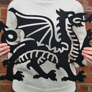 WELSH DRAGON, Metal Wall Art, Garden Home Ornament, Garden Decor, Metal Art
