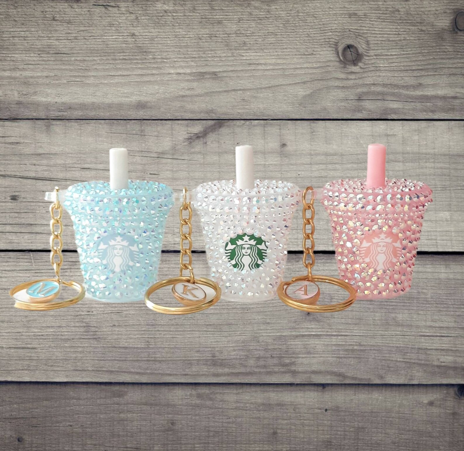 Keychains inspirés starbucks Bling Keychains Starbucks Cup Etsy