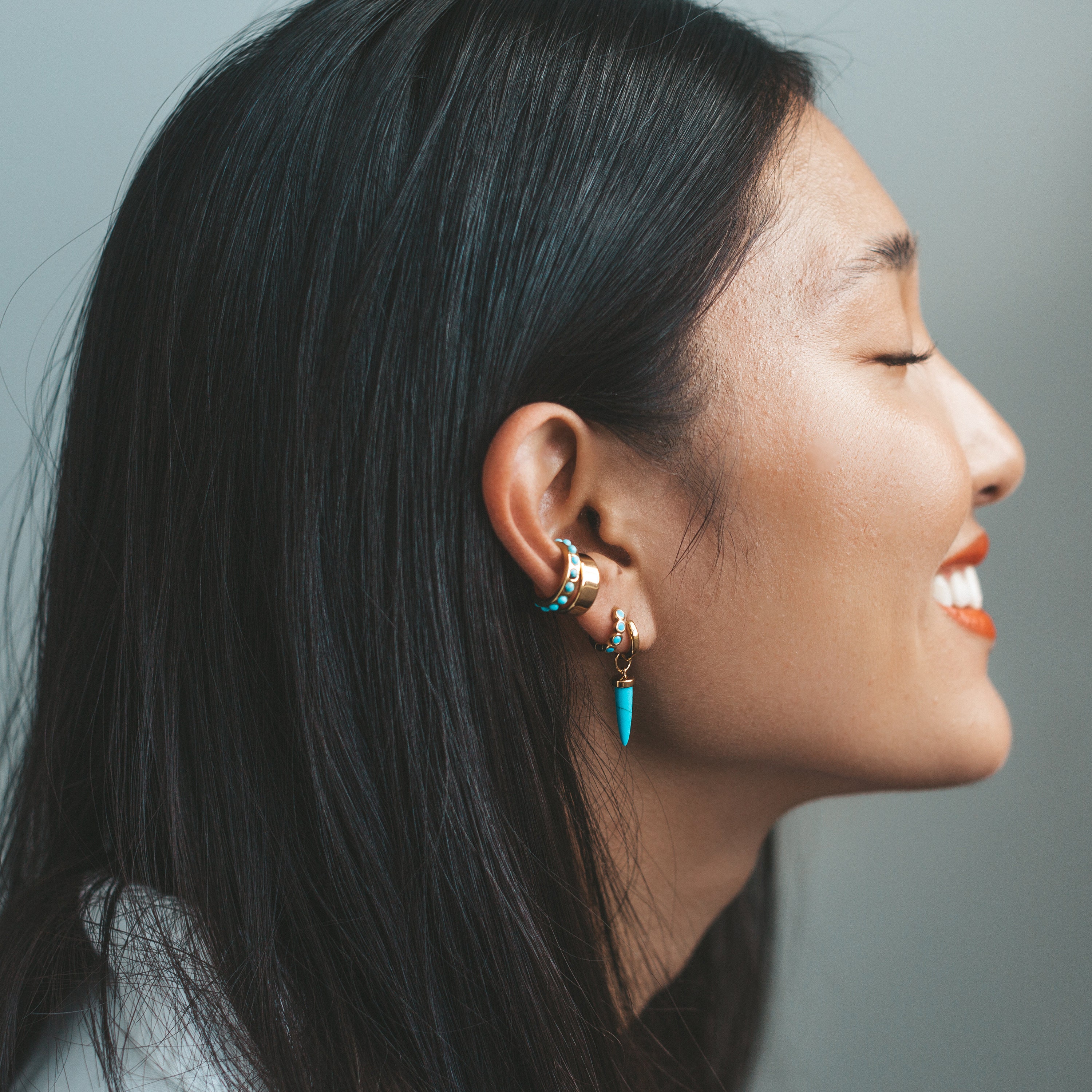 Turquoise Ear Cuff Single Ear Cuff Ear Cuff Turquoise Ear Etsy UK