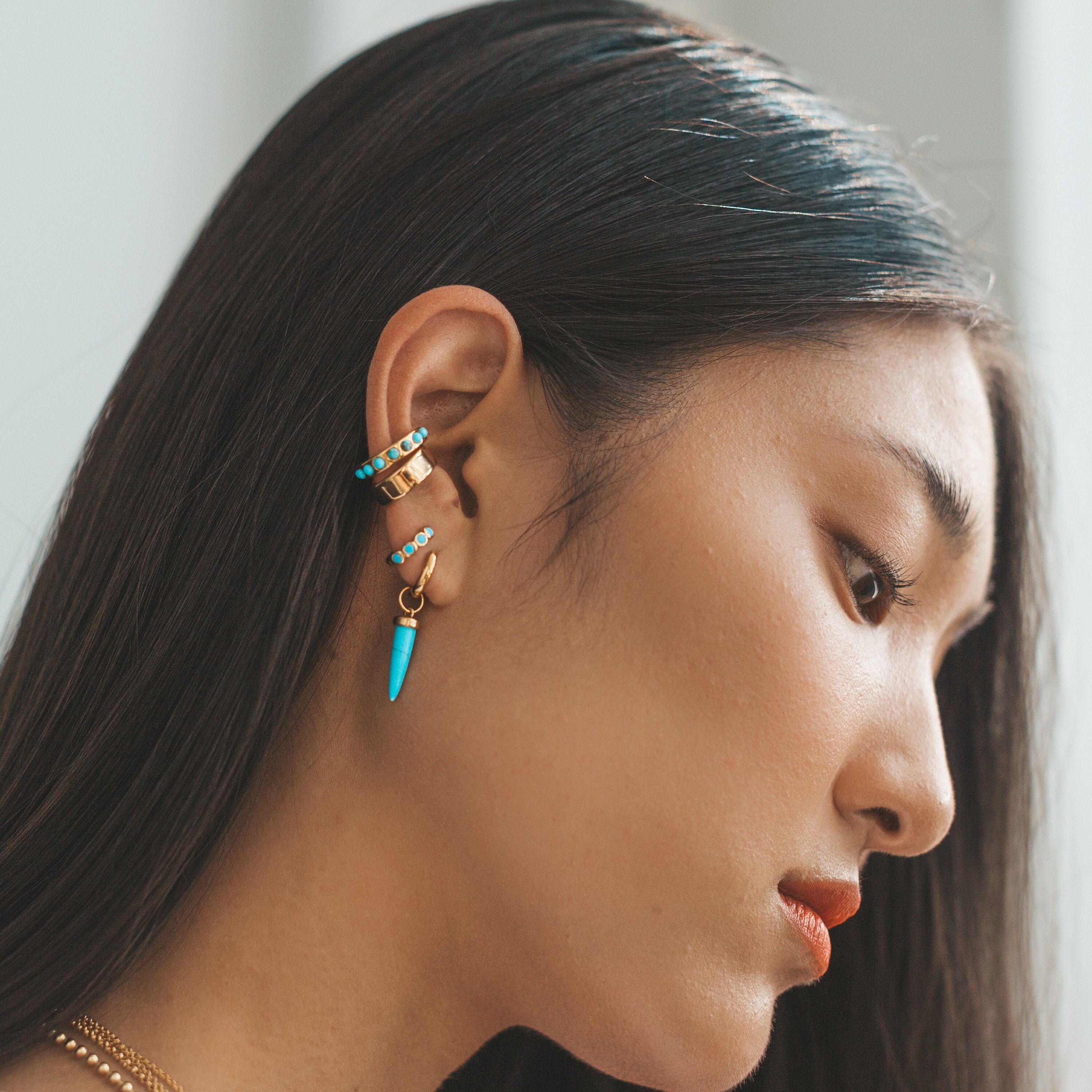 Turquoise Ear Cuff Single Ear Cuff Ear Cuff Turquoise Ear Etsy UK