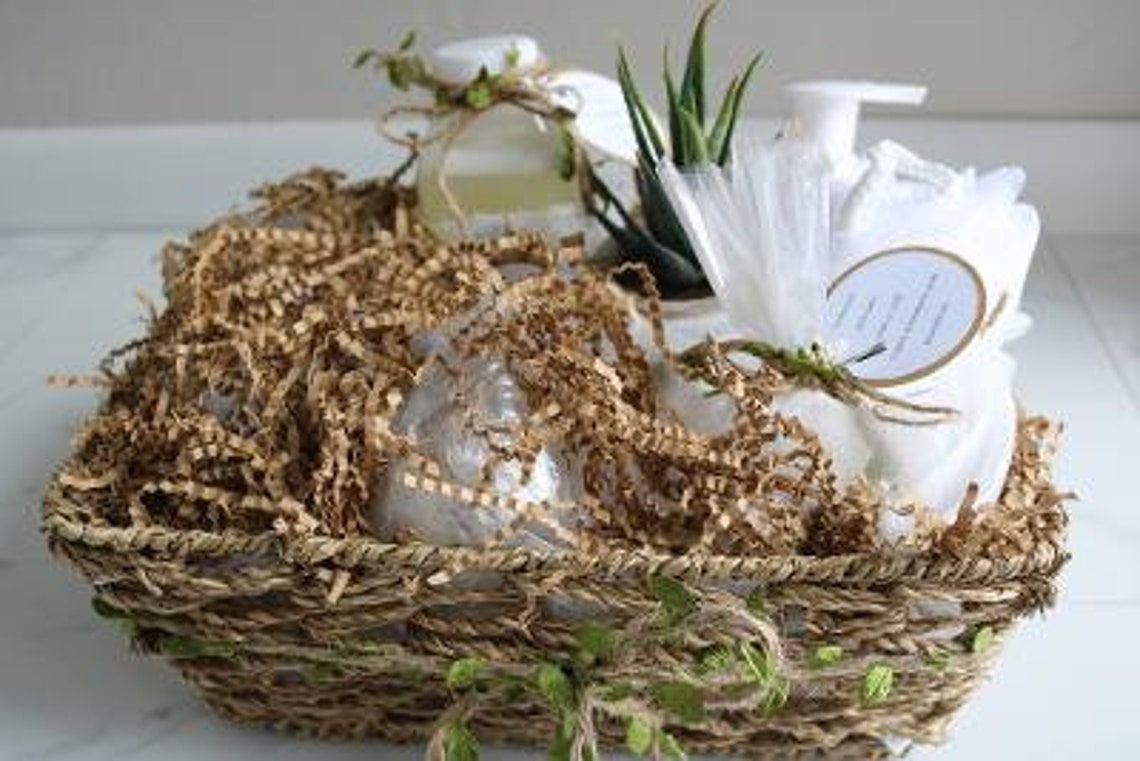 Organic Spa Gift Basket Medium Etsy