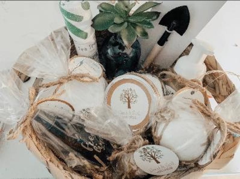 Organic Spa Gift Basket medium Etsy