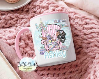 Taza personalizada: taza de café con libro afroamericano, taza de cerámica de 325 ml o 430 ml, regalo de Navidad, regalo, taza de café, regalo festivo