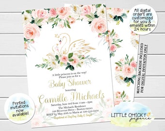 swan themed baby shower