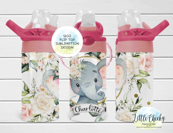 12oz Kids Flip Top Sippy Cup Sublimation Design, Pink Elephant Flip Top Kids  Sublimation Design, Instant Download, Tumbler Template -  Denmark