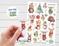 Sticker Sheet - Woodland Animals Christmas Stickers, Planner Stickers, Scrapbook Stickers, Journal Stickers, Journal Stickers, Baby Stickers product logo