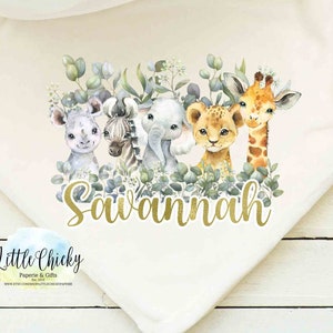 Projekt sublimacji koca ze zwierzętami safari, plik PNG sublimacji safari, projekt sublimacji koca, śliniaczka, koszulki, natychmiastowe pobranie