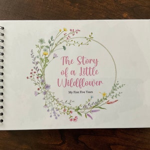 Wildflower Baby Keepsake Journal, Wildflower Baby Book, Milestone Stickers, First Five Years, Baby Book, Baby Shower Gift, New Baby Gift