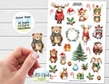 Sticker Sheet - Woodland Christmas Animals 2 Stickers, Planner Stickers, Scrapbook Stickers, Journal Stickers, Baby Stickers product logo
