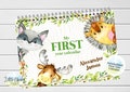 Woodland Animals Baby First Year Calendar, Forest Animals First Year Calendar, Milestone Stickers, First Year Calendar Journal Keepsake product logo