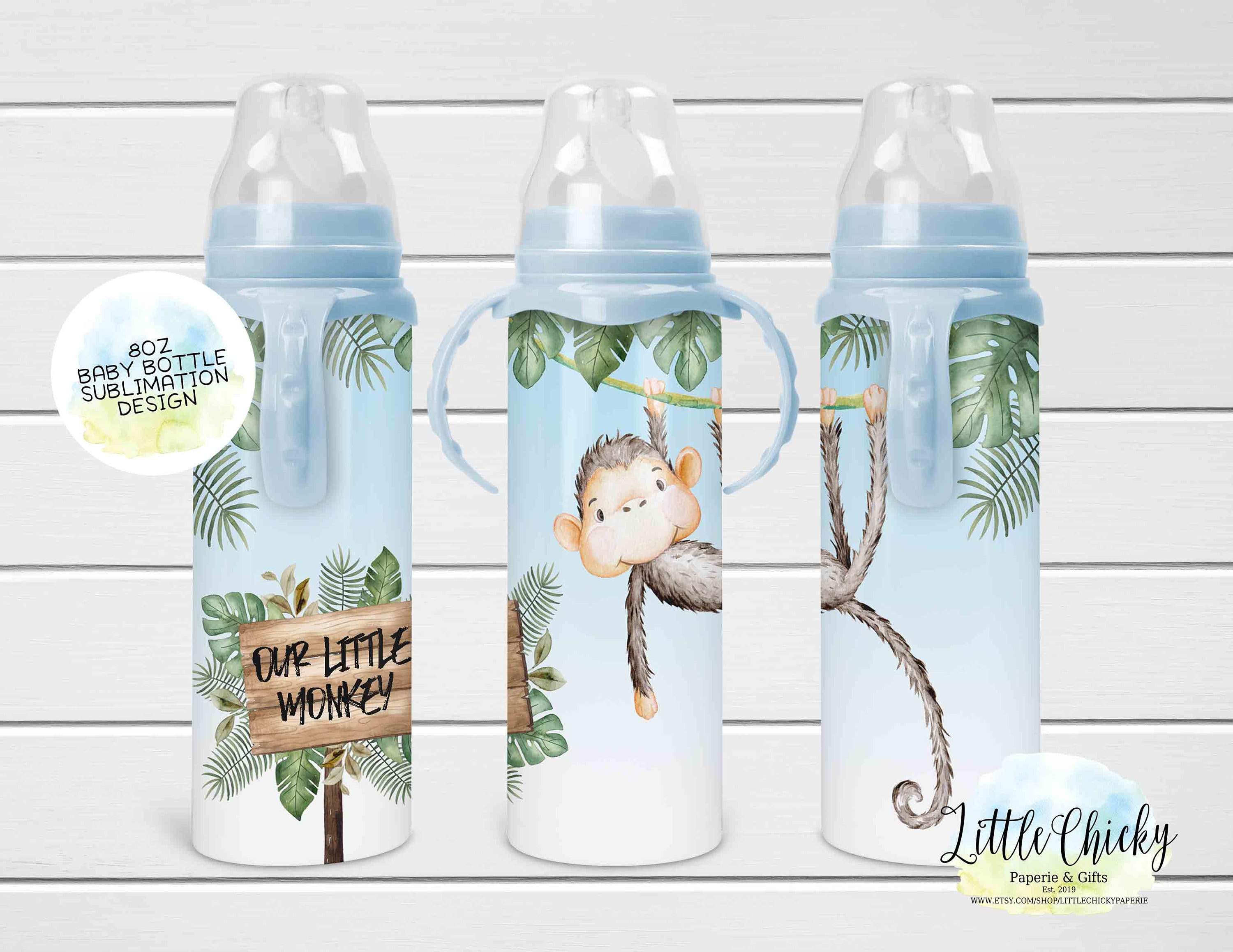 Monkey 12oz Kids Flip Top Sippy Cup Sublimation Design, Watercolor Monkey  Flip Top Kids Sublimation PNG, Instant Download, Tumbler Template