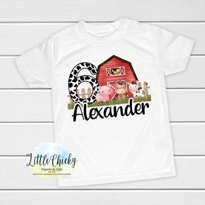 Red Farm 6th Birthday Sublimation PNG, Birthday Shirt, Sublimation File, Instant Download, PNG, Baby Shirt, DIY Birthday Shirt