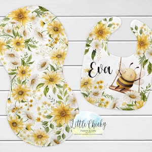 Cute Bee Bib and Burp Cloth Sublimation Design, Burp Cloth and Bib Sublimation Design, Baby Sublimation PNG File, Instant Download