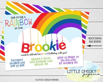 Rainbow Birthday Invitation