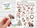 Sticker Sheet - Woodland Animals Christmas Stickers, Planner Stickers, Scrapbook Stickers, Journal Stickers, Journal Stickers, Holidays product logo