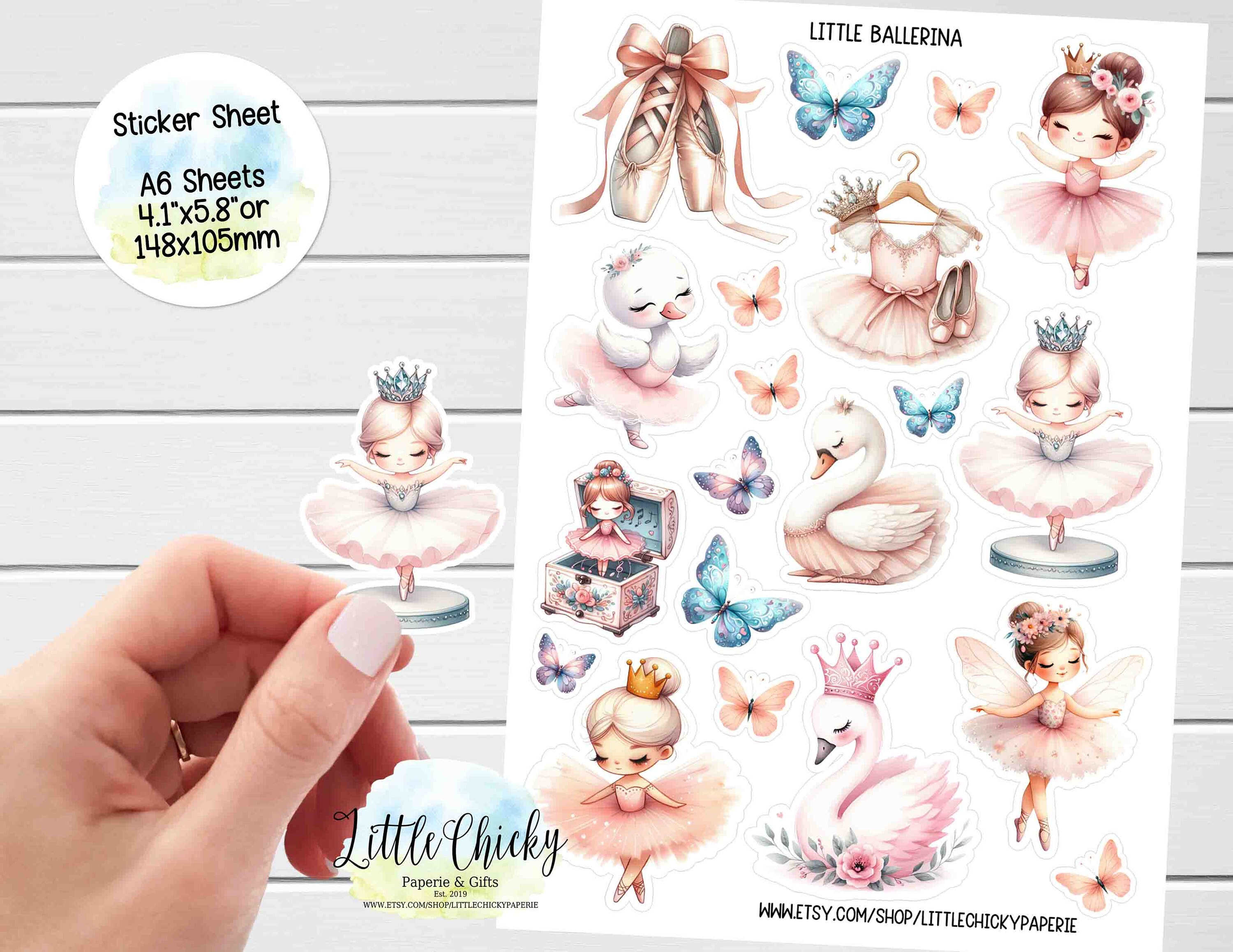 Sticker Sheet - Little Ballerina Stickers, Planner Stickers, Scrapbook ...