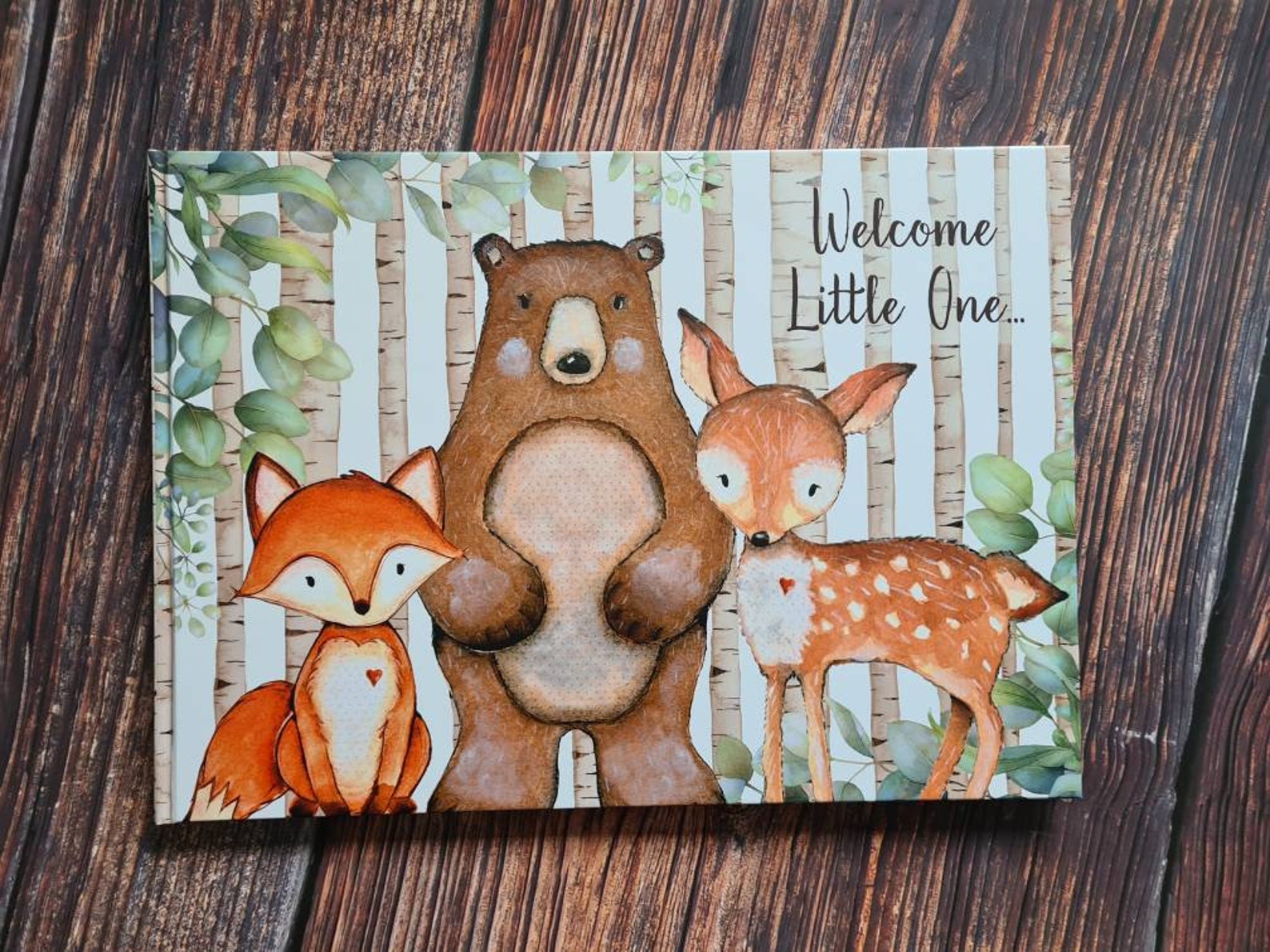 Woodland Animals Baby Keepsake Journal Woodland Animals Baby Etsy