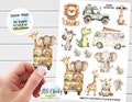 Sticker Sheet - Safari Adventure Sticker, Safari Animals, Planner Stickers, Scrapbook Stickers, Animal Journal Stickers, Baby Sticker product logo