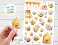 Sticker Sheet - Sweet Bee Stickers, Cute Honey Bee Stickers, Planner Stickers, Scrapbook Stickers, Journal Stickers, Kids Stickers product logo