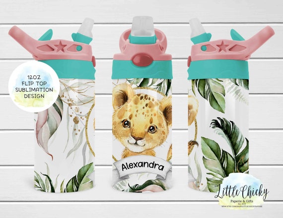 12 Oz Sippy Cup Sublimation Straight, Baby Boy, Baby Elephant, Kids Cup,  Baby Shower, Sippy Cup Wrap, Sublimation Design. 