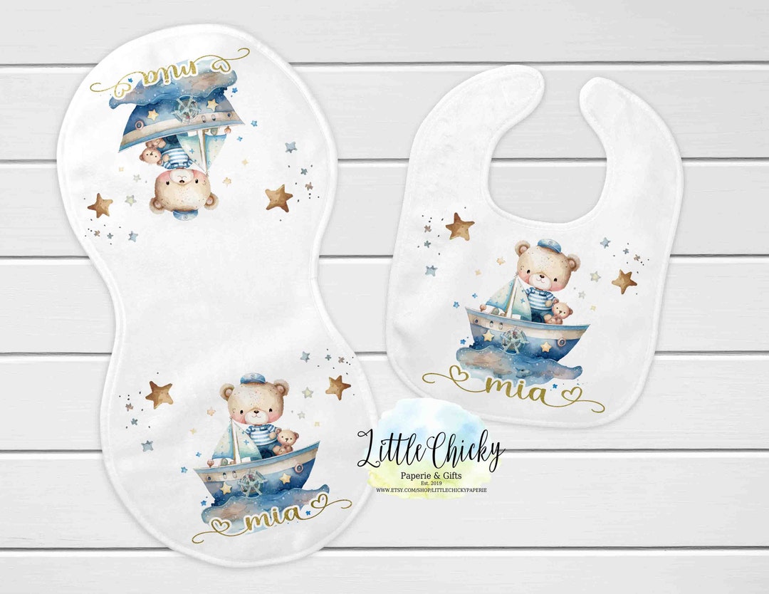 Bib and Bottle Cover- Nautical