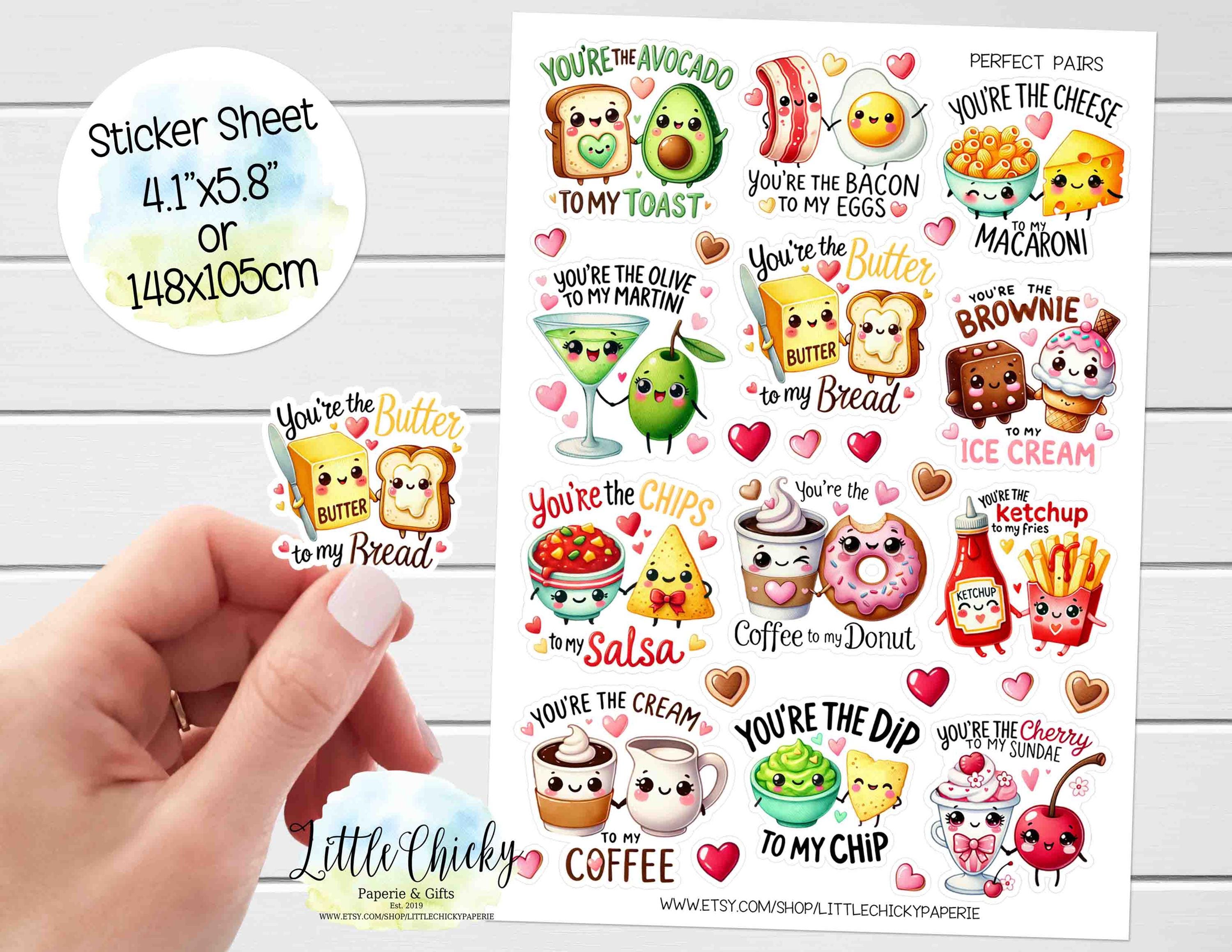 Sticker Sheet - Perfect Pairs Stickers, Valentine Stickers, Planner ...