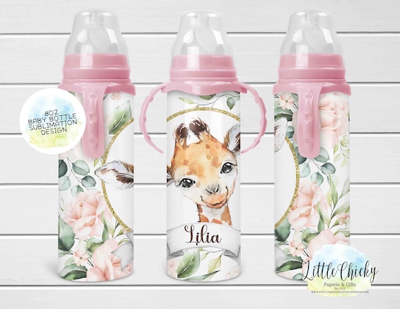 Baby Cow 8oz Baby Bottle Sublimation Design, Kids, Baby Sublimation Design,  PNG File, Instant Download, Tumbler Template