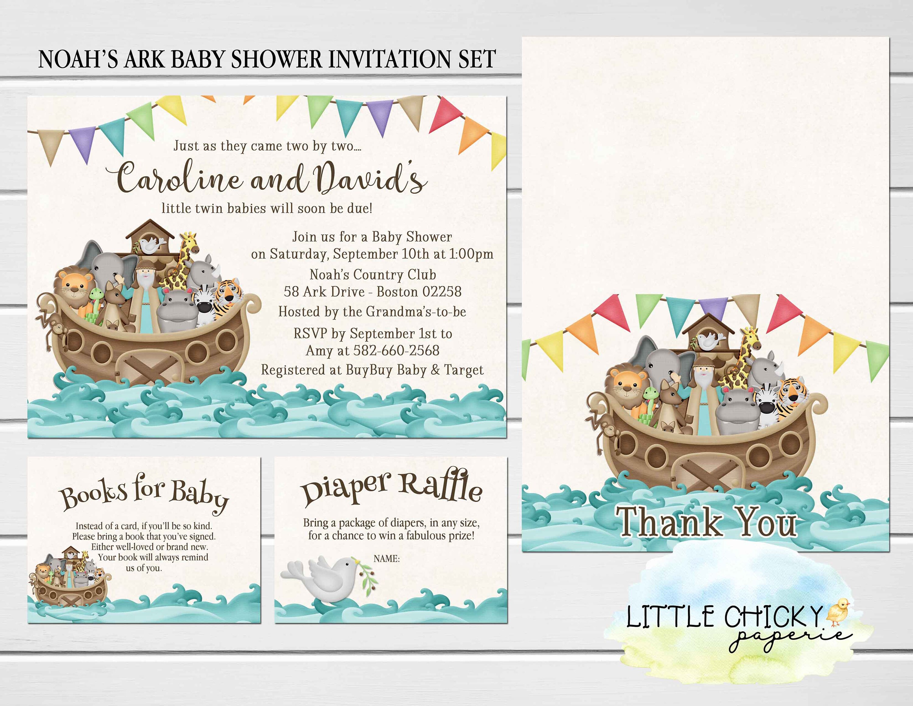 Noah's Ark Favor Tags Baby Shower Favor Tags Birthday - Etsy