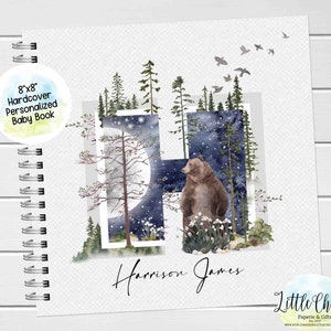 Into the Wilderness Baby Keepsake Journal, Personalized Baby Book, Milestone Stickers, First Five Years, Baby Book, Baby Shower Gift