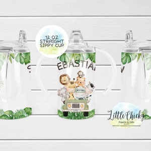 12oz dritto sublimazione sippy cup wrap, Safari sippy cup Sublimation Design, PNG File, Instant Download, Tumbler Template