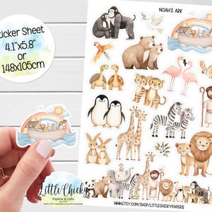 Sticker Bogen - Arche Noah Aufkleber, Planer Aufkleber, Scrapbook Aufkleber, Religiöse Aufkleber, Journal Aufkleber, Baby Aufkleber, Taufe