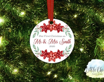 Our First Christmas Ornament, first Christmas, First Christmas Married, Mr and mrs ornament, first Christmas as mr and mrs, Christmas Gift
