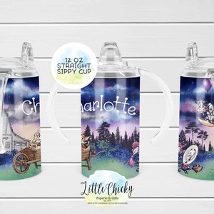 Hey Diddle Diddle, Nursery Rhyme 12oz straight sublimation sippy cup wrap, Sublimation Design, PNG File, Instant Download, Tumbler Template