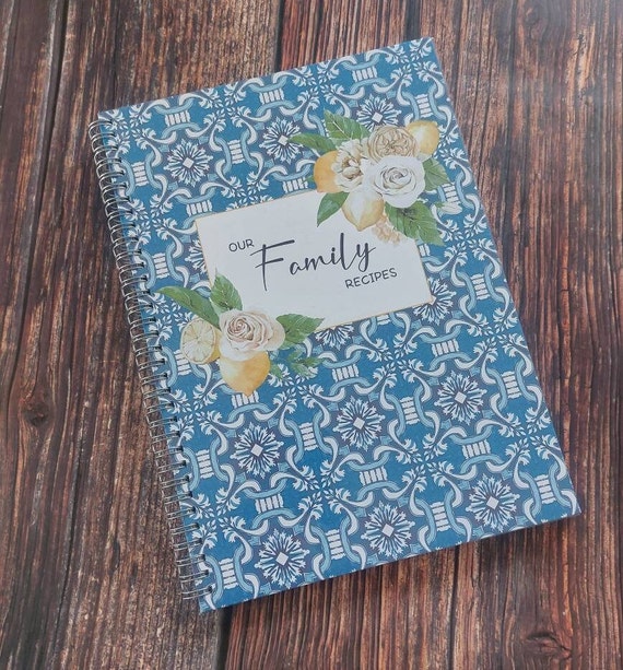Hardcover Blank Recipe Book to Write In, Gift for Her, Gift for Him, Blank  Teal Cookbook, Family Recipe Journal Tabs, Christmsa Gift Holiday 