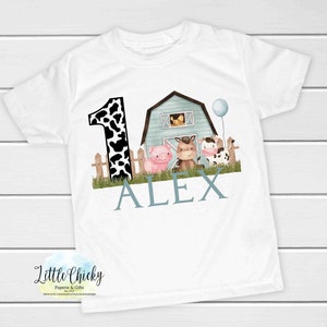 Blue Farm 1st Birthday Sublimation PNG, Birthday Shirt, Sublimation File, Instant Download, PNG, Baby Shirt