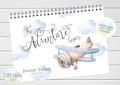 Baby First Year Calendar - Airplane First Year Baby Calendar with Milestone Stickers, First Year Calendar Journal Keepsake, Baby Shower Gift product logo