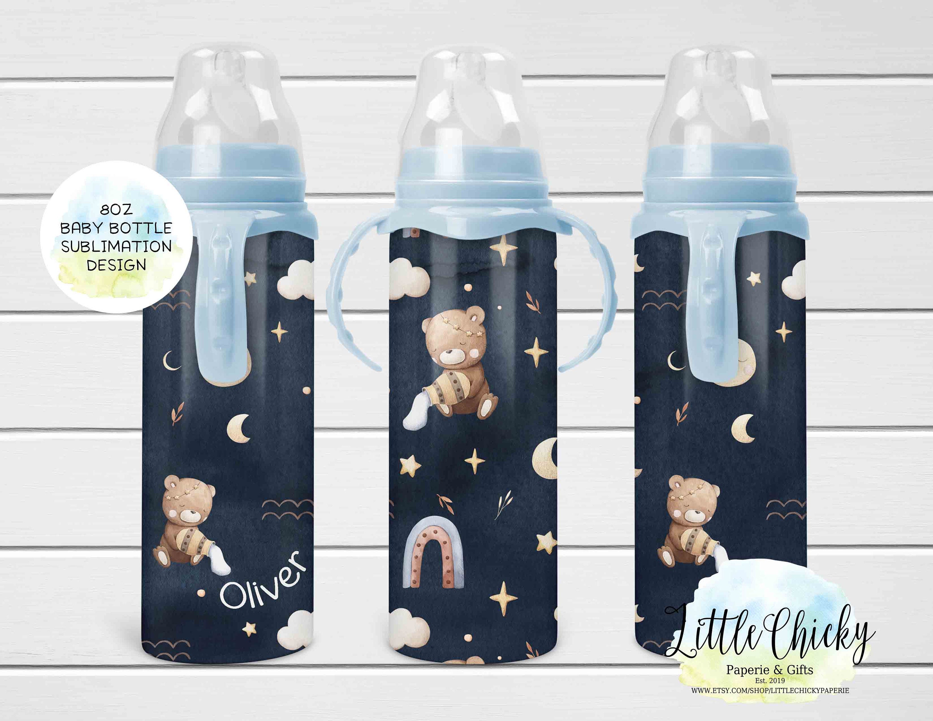 8oz Baby Bottle Sublimation Design, Aquarius Boy baby bottle Kids, Zodiac  Baby Sublimation Design, PNG File, Instant Download, Stars & Moon