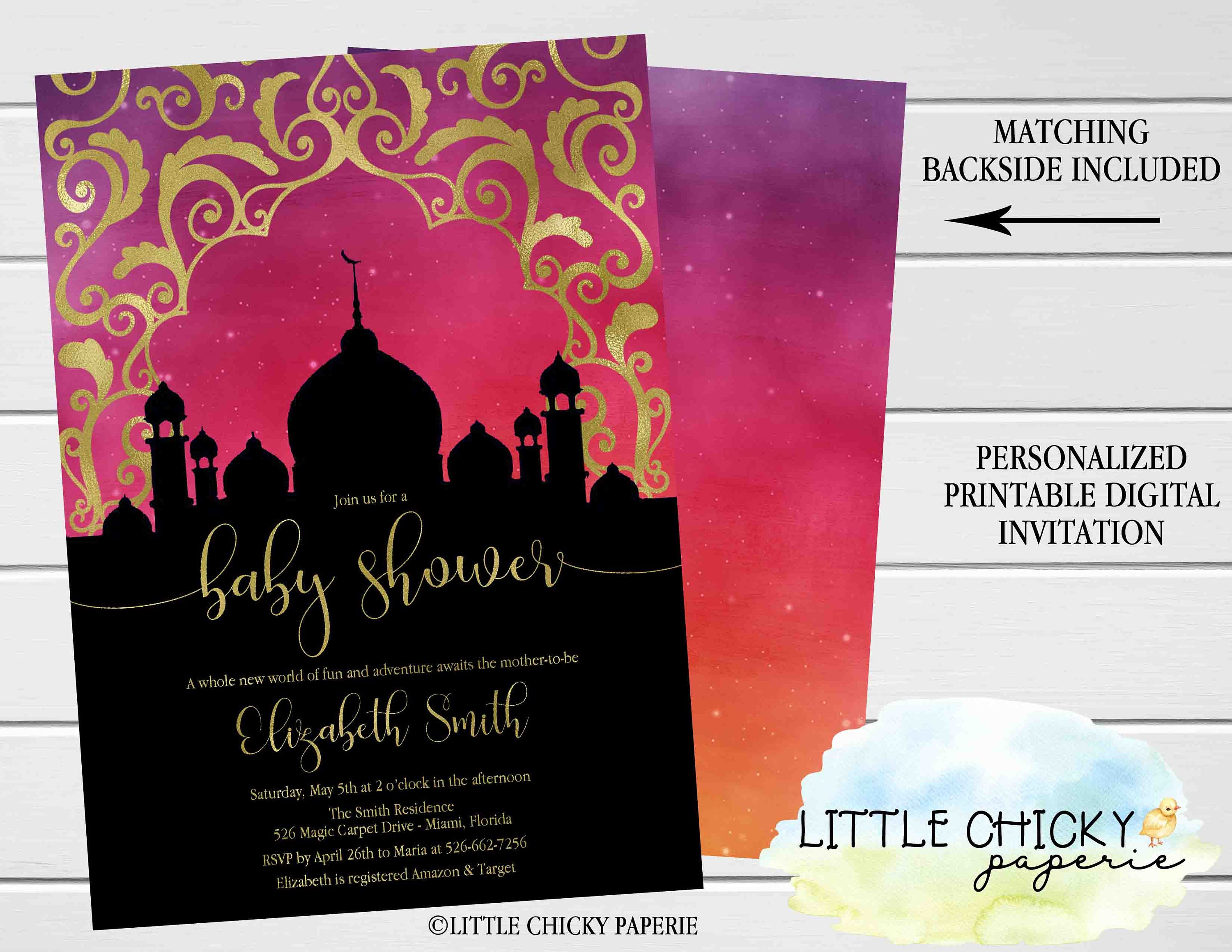 Arabian nights on sale baby shower theme