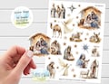 Sticker Sheet - Nativity Christmas Stickers, Planner Stickers, Scrapbook Stickers, Christmas Card Stickers, Journal Stickers product logo