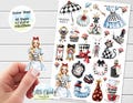 Sticker Sheet - Haunted Alice in Wonderland 1 Stickers, Halloween Planner Stickers, Halloween Stickers, Scrapbook Stickers, Journal Stickers product logo