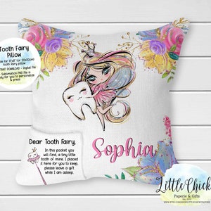 Tooth Fairy Pillow, Blonde Tooth Fairy Pillow, Digital Sublimation Design, Sublimation PNG File, Instant Download, Cute Tooth Fairy Pillow