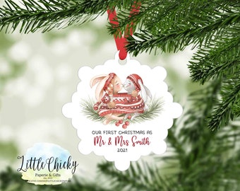 Our First Christmas Ornament, First Christmas Married, Mr. and Mrs. Ornament, First Christmas as Mr. and Mrs keepsake ornament