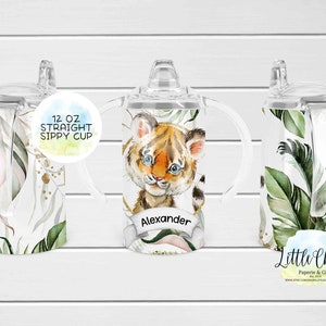 12oz dritto sublimazione sippy cup wrap, Baby Tiger 12oz sippy cup Sublimation Design, PNG File, Instant Download, Tumbler Template