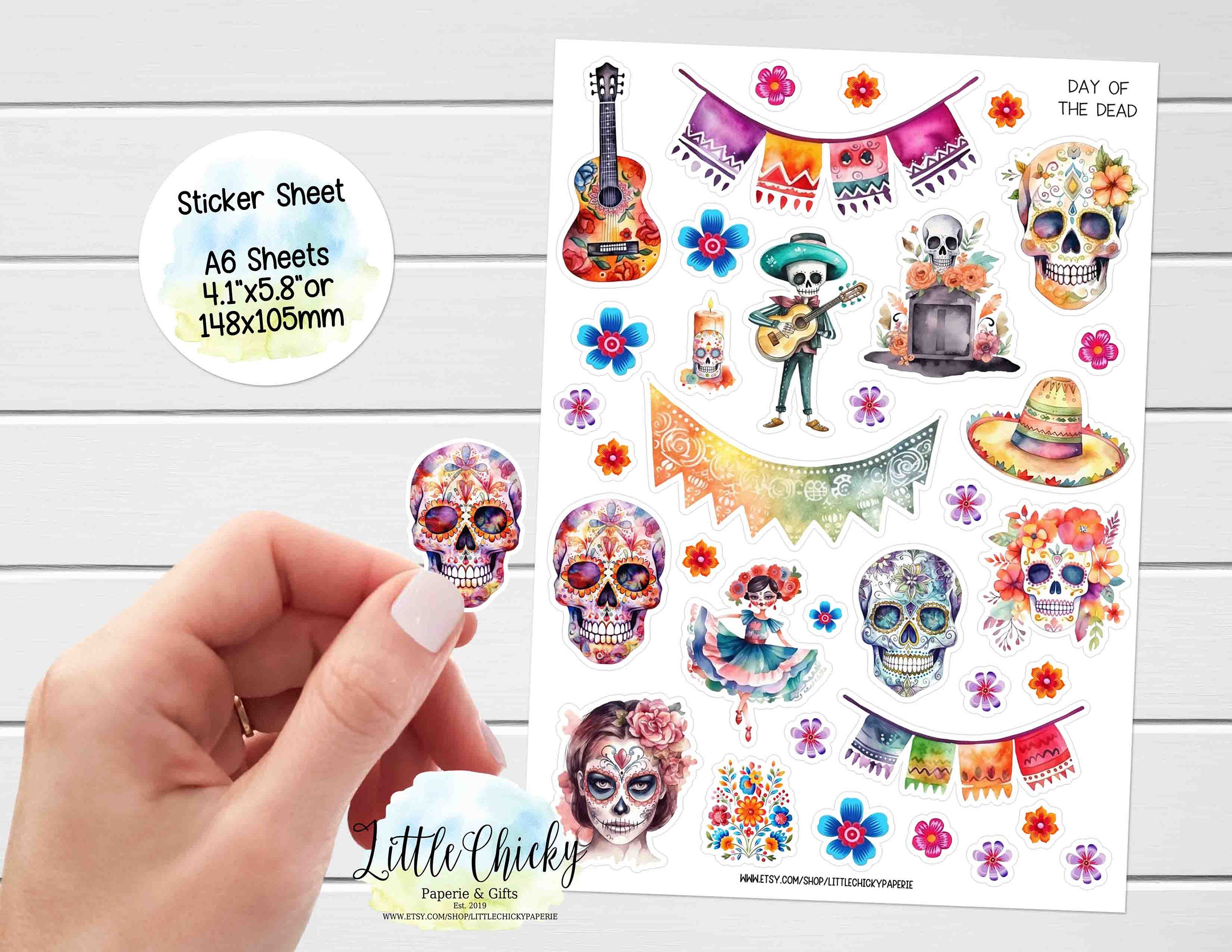 Sticker Sheet - Day of the Dead Planner Stickers, Día De Las Muertos ...