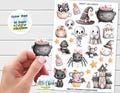 Sticker Sheet - Sweet Halloween Stickers, Halloween Planner Stickers, Scrapbook Stickers, Journal Stickers, Kids Stickers product logo