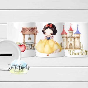 Princess Money Box, Snow White Coin Bank Sublimation Design, Center Image, Instant Download, Sublimation Bank Template, PNG File