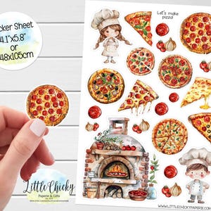 Stickervel - Let's Make pizzastickers, plannerstickers, plakboekstickers, dagboekstickers, kinderstickers, kookstickers