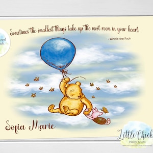 Libro clásico de recuerdos de Winnie the Pooh para bebés, pegatinas para hitos, primeros cinco años, libro para bebés, regalo para baby shower