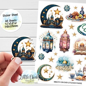 Sticker Bogen - Ramadan Planer Aufkleber, Eid Aufkleber, Scrapbook Aufkleber, Journal Aufkleber, Religiöse Aufkleber, Ramadan Aufkleber